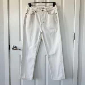Elizabeth and James High Rise Straight Leg Off White Jeans